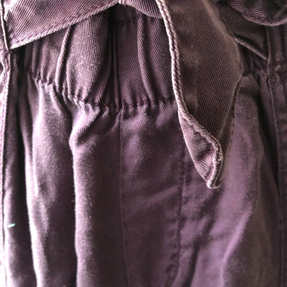 Wide leg paperbag waist w/tie capri pants - Picture 5 of 7